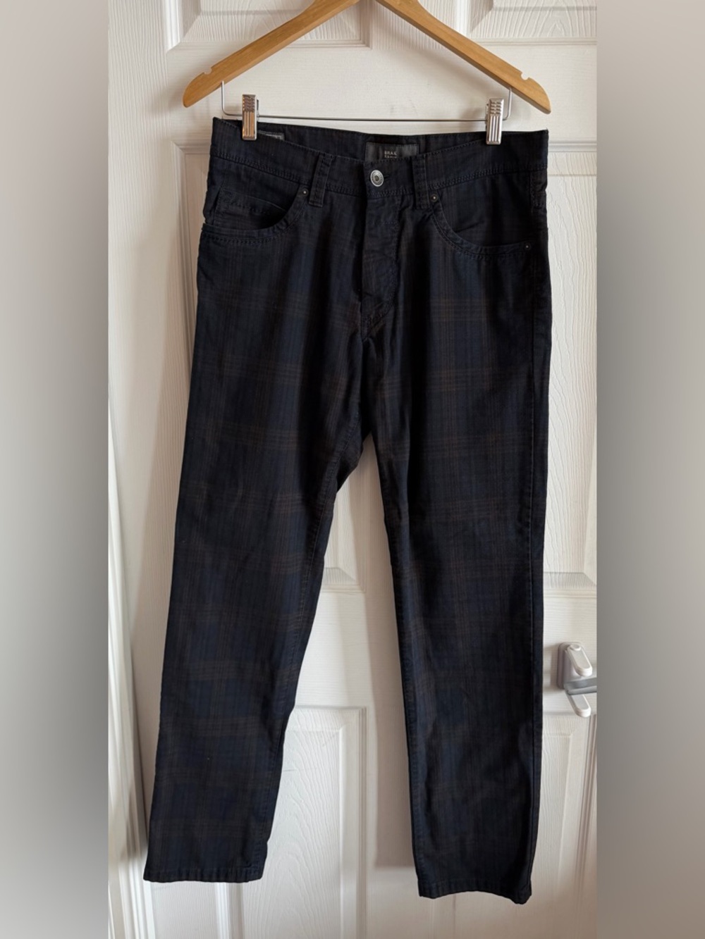 Brax Men’s "Cadiz" Straight Fit Plaid Pants